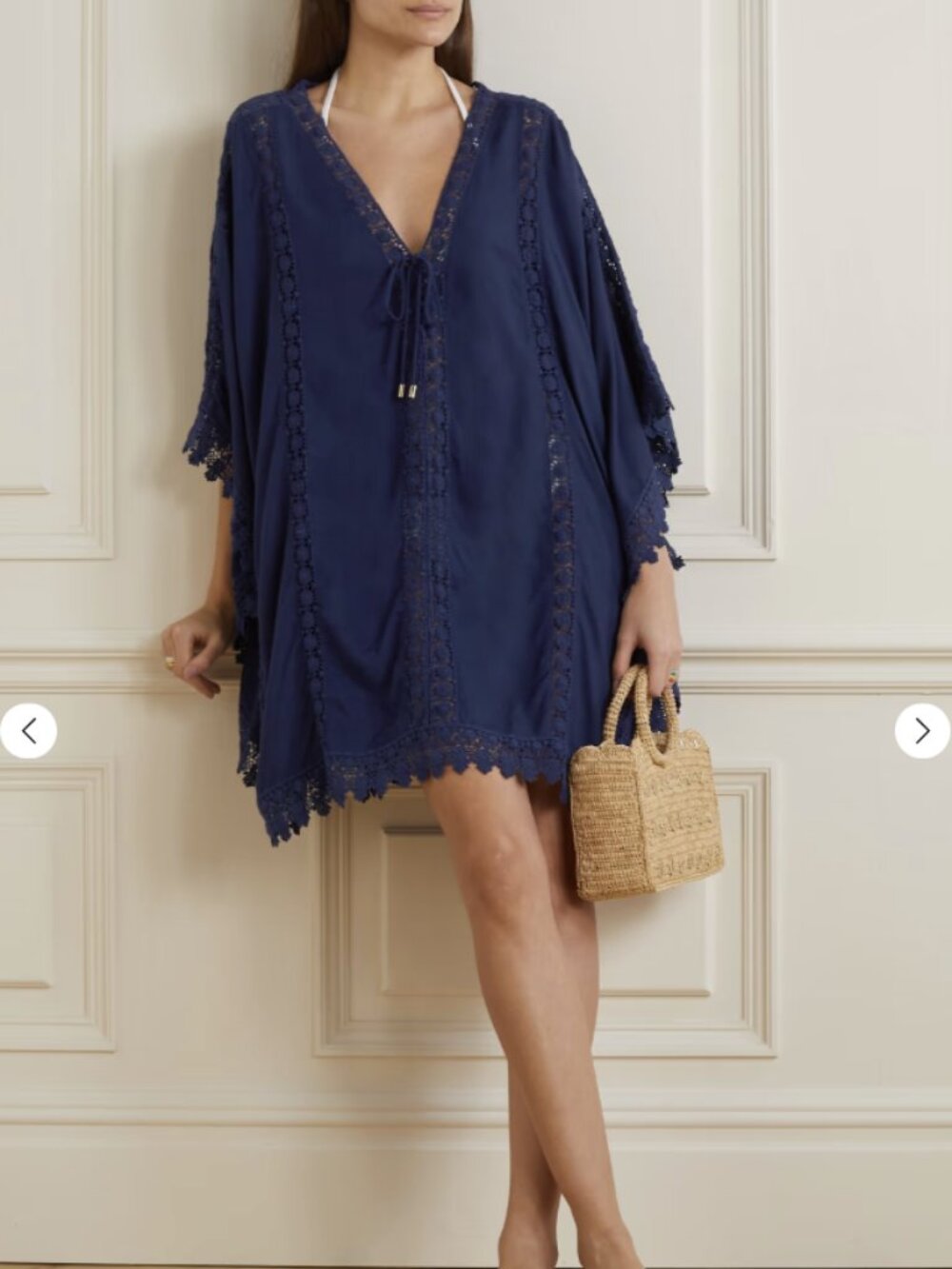 NWT Melissa Odabash “Cindy” crotchet-trimmed kaftan
